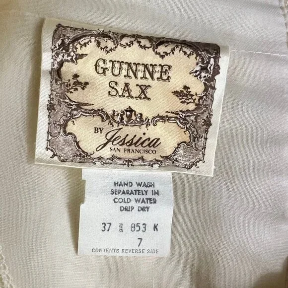 GUNNE SAX Prairie Wedding Dress Cottagecore Lace Romantic Bridal 7 - Picture 4 of 16